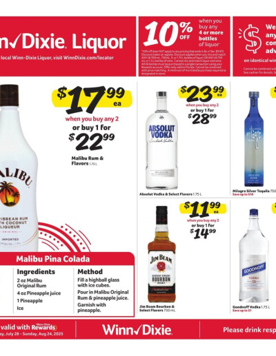 WINN DIXIE ad - Alcohol Flyer ad catalog