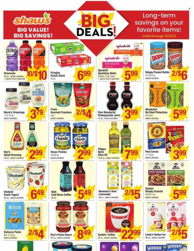 SHAW’S ad - Additional Savings ad catalog
