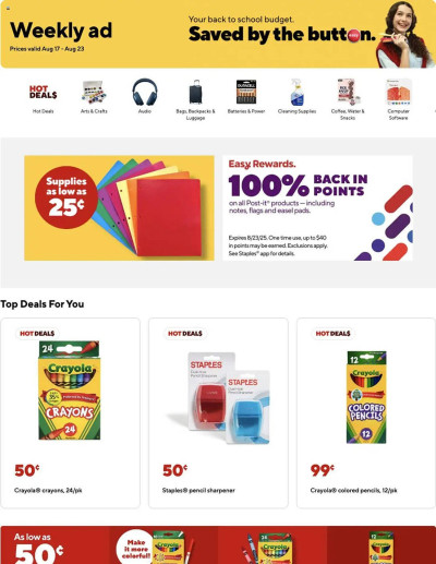 Staples ad catalog