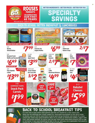 ROUSES MARKETS ad - Specialty Savings ad catalog