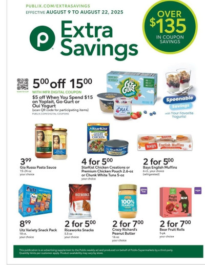 PUBLIX ad - Extra Savings ad catalog