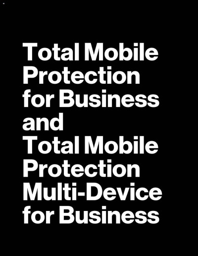 Verizon - Total Mobile Protection for Business and Multi-Devices for Business ad catalog