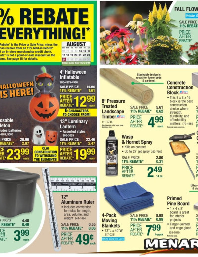 MENARDS ad - 11% Rebate Sale ad catalog