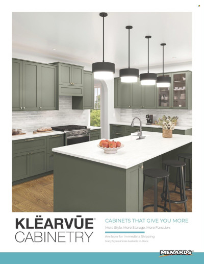 MENARDS ad - Klearvue Cabinetry Catalog ad catalog