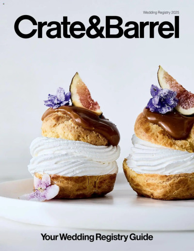 Crate & Barrel Wedding Registry ad catalog