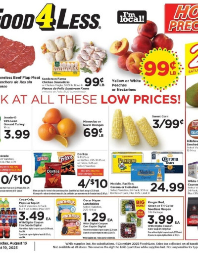 FOOD 4 LESS ad ad catalog
