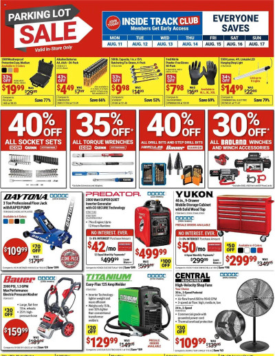 Harbor Freight Tools ad catalog