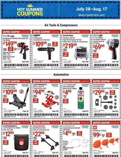 Harbor Freight Tools ad catalog