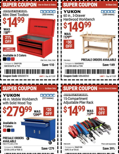 Harbor Freight Tools ad catalog